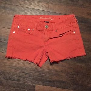 American Eagle Outfitters Red Jean Shorts